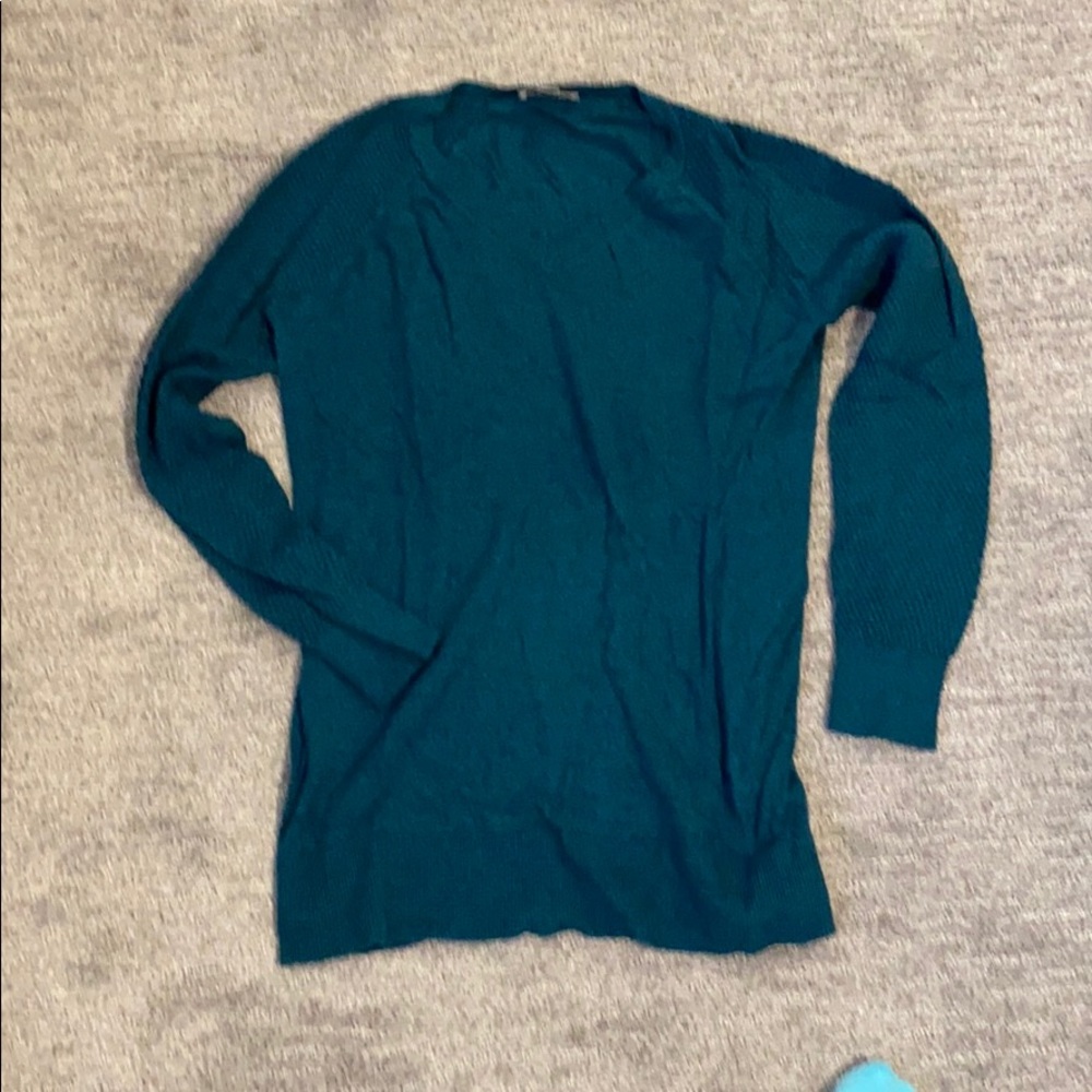Dark Teal, V-neck Sweater